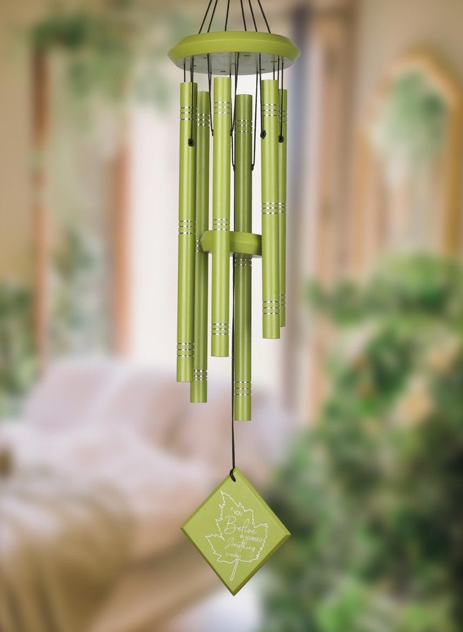 MELOPA 25" Memorial Wind Chimes for Outdoor & Home | Soothing Sound Wind Chime Gift for Family & Friends | Green Metal Wind Chime for Positive Energy & Balcony Decoration Items for Flat - Image 2